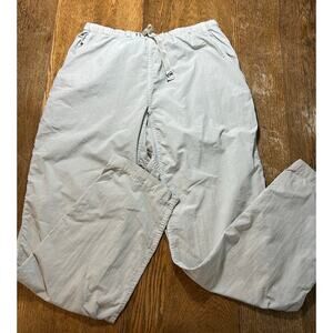 Gramicci 100% Nylon Hiking Pants Light Beige Sz M Adjustable Belt Outdoor Camp
